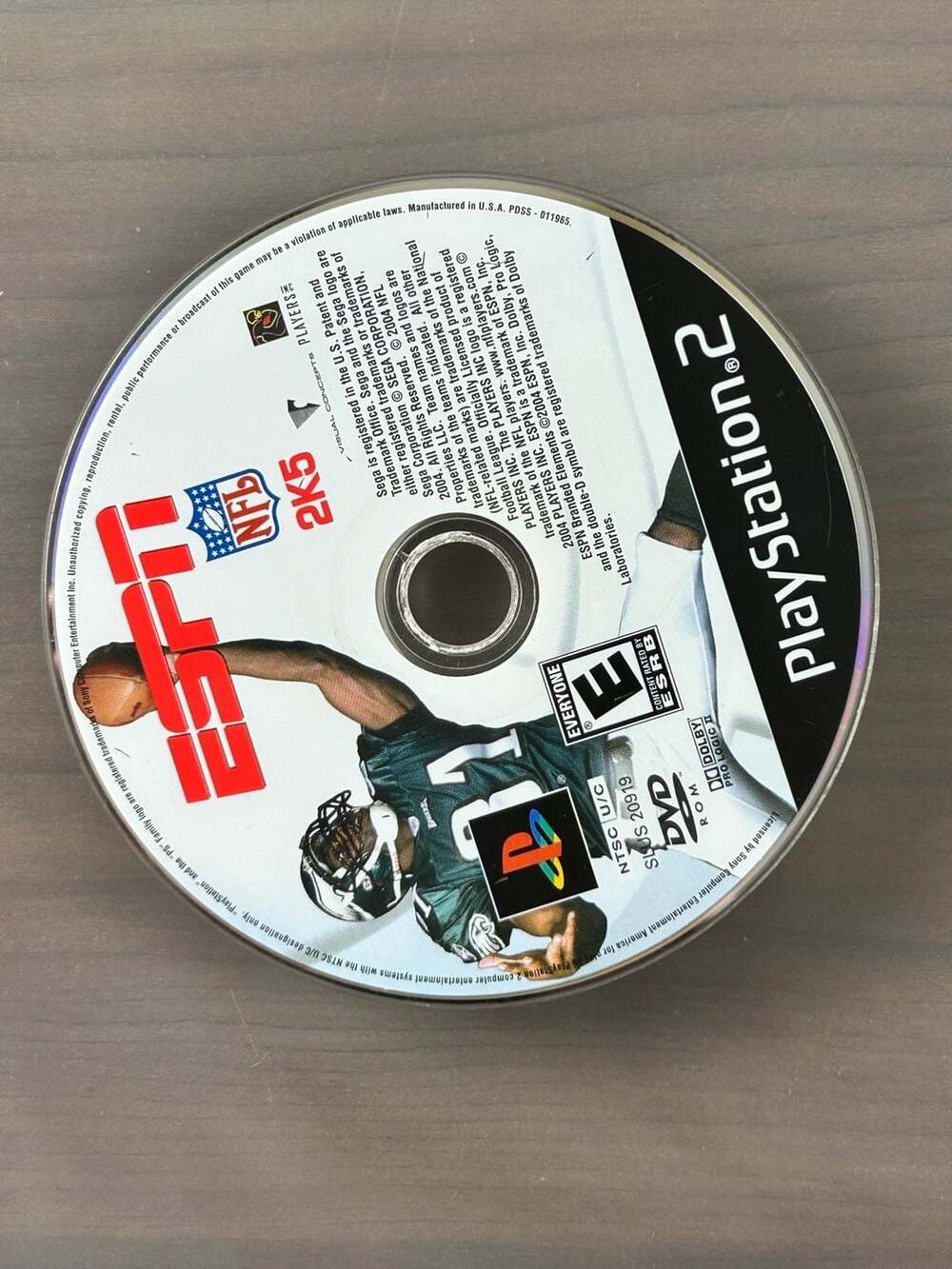 ESPN NFL 2K5 PS2 PlayStation 2 2004 Disc Only Tested Working